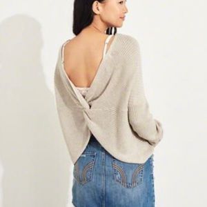 Hollister tie knot back sweater